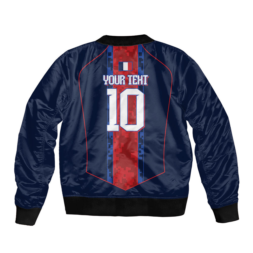 France Champion du Monde 2026 Custom Sleeve Zip Bomber Jacket Les Bleus Third Star Retro Style