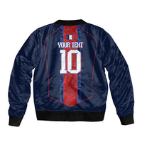 France Champion du Monde 2026 Custom Sleeve Zip Bomber Jacket Les Bleus Third Star Retro Style