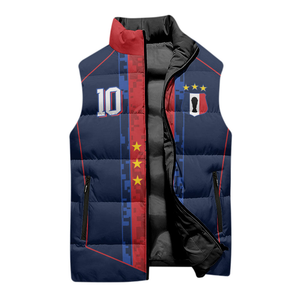France Champion du Monde 2026 Custom Sleeveless Puffer Jacket Les Bleus Third Star Retro Style