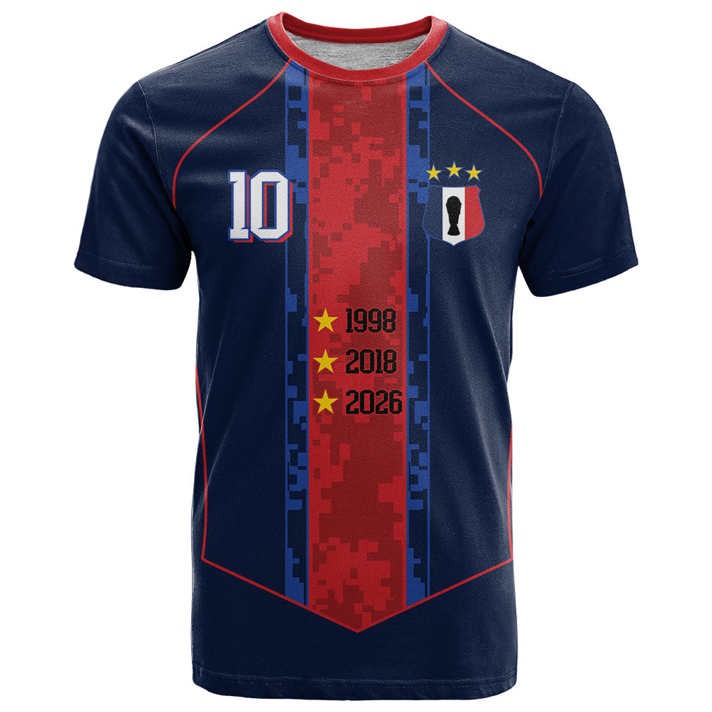 France Champion du Monde 2026 Custom T Shirt Les Bleus Third Star Retro Style