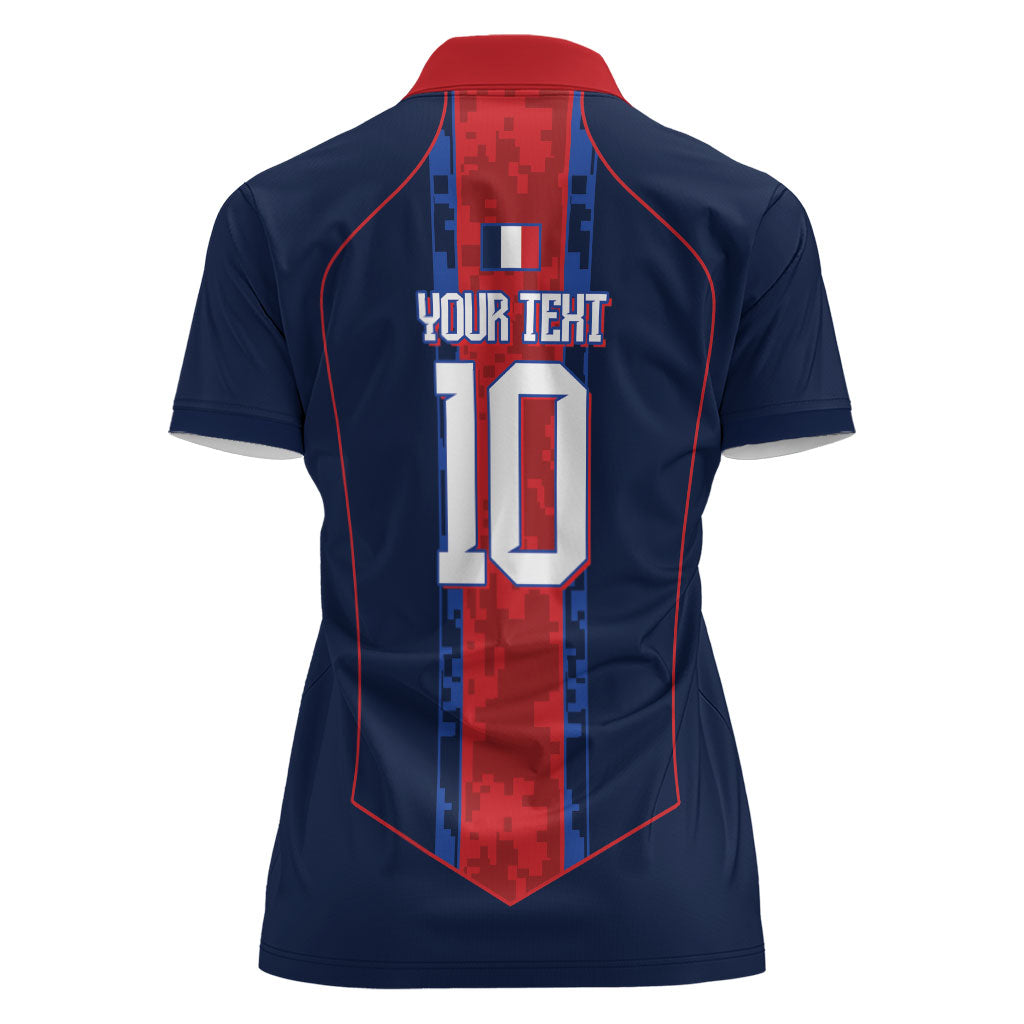 France Champion du Monde 2026 Custom Women Polo Shirt Les Bleus Third Star Retro Style