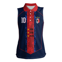 France Champion du Monde 2026 Custom Women Sleeveless Polo Shirt Les Bleus Third Star Retro Style