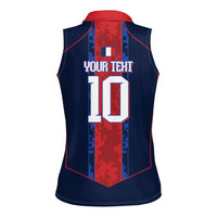 France Champion du Monde 2026 Custom Women Sleeveless Polo Shirt Les Bleus Third Star Retro Style