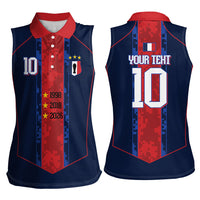 France Champion du Monde 2026 Custom Women Sleeveless Polo Shirt Les Bleus Third Star Retro Style