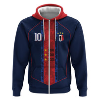 France Champion du Monde 2026 Custom Zip Hoodie Les Bleus Third Star Retro Style