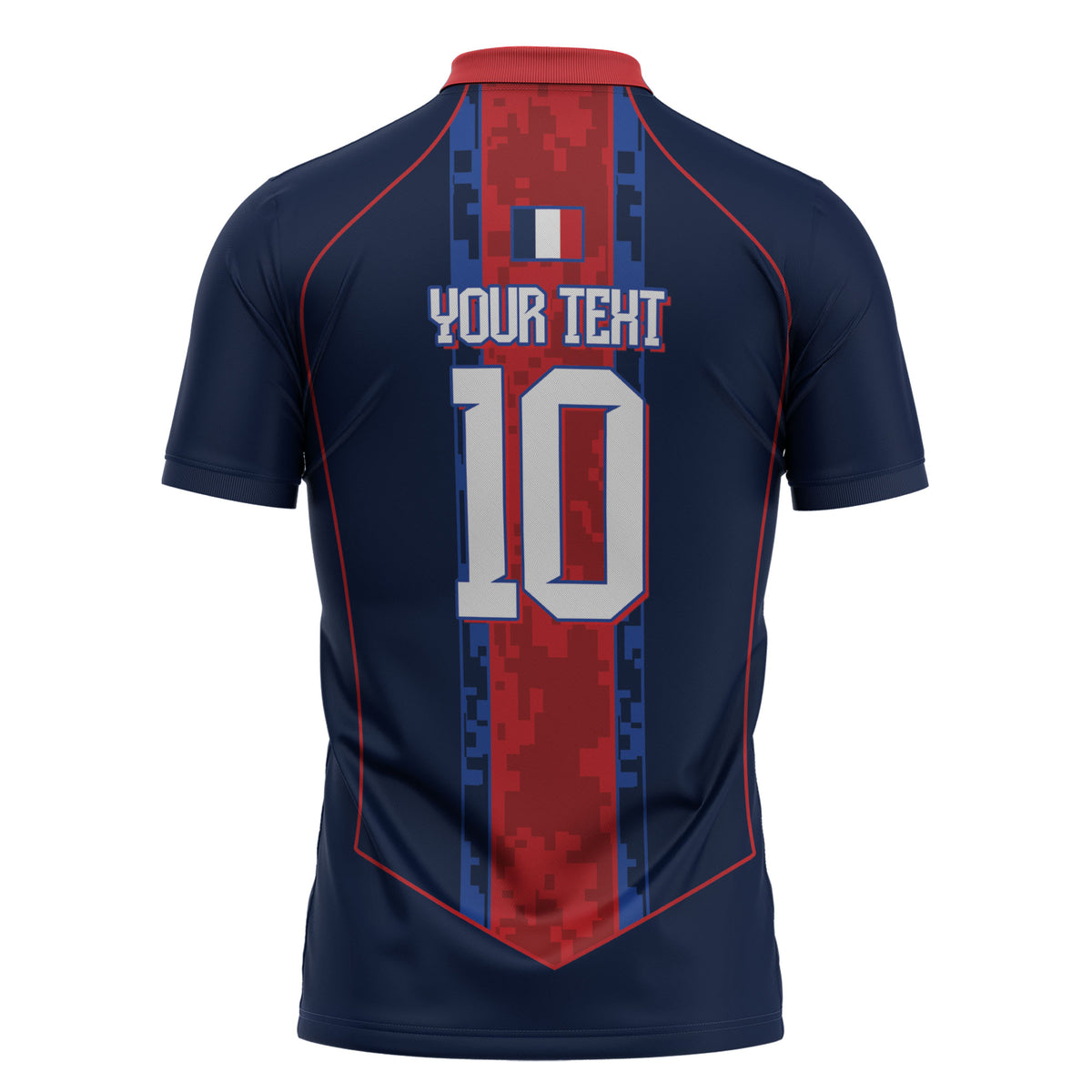 France Champion du Monde 2026 Custom Zipper Polo Shirt Les Bleus Third Star Retro Style