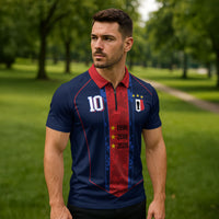 France Champion du Monde 2026 Custom Zipper Polo Shirt Les Bleus Third Star Retro Style