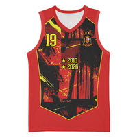 Spain Campeon del Mundo 2026 Custom Basketball Jersey Espana Second Star Retro Style