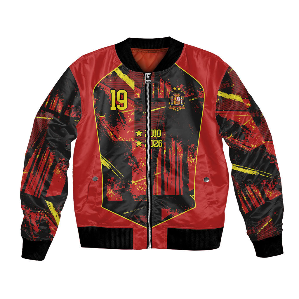 Spain Campeon del Mundo 2026 Custom Bomber Jacket Espana Second Star Retro Style