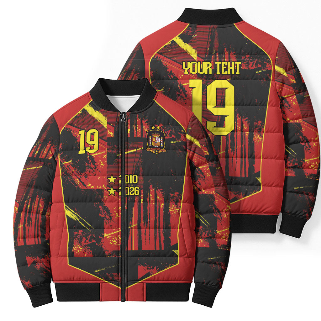 Spain Campeon del Mundo 2026 Custom Bomber Puffer Jacket Espana Second Star Retro Style