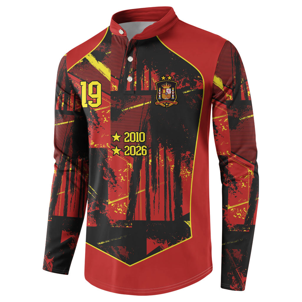 Spain Campeon del Mundo 2026 Custom Button Sweatshirt Espana Second Star Retro Style