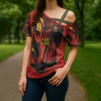 Spain Campeon del Mundo 2026 Custom Cross Shoulder Shirt Espana Second Star Retro Style