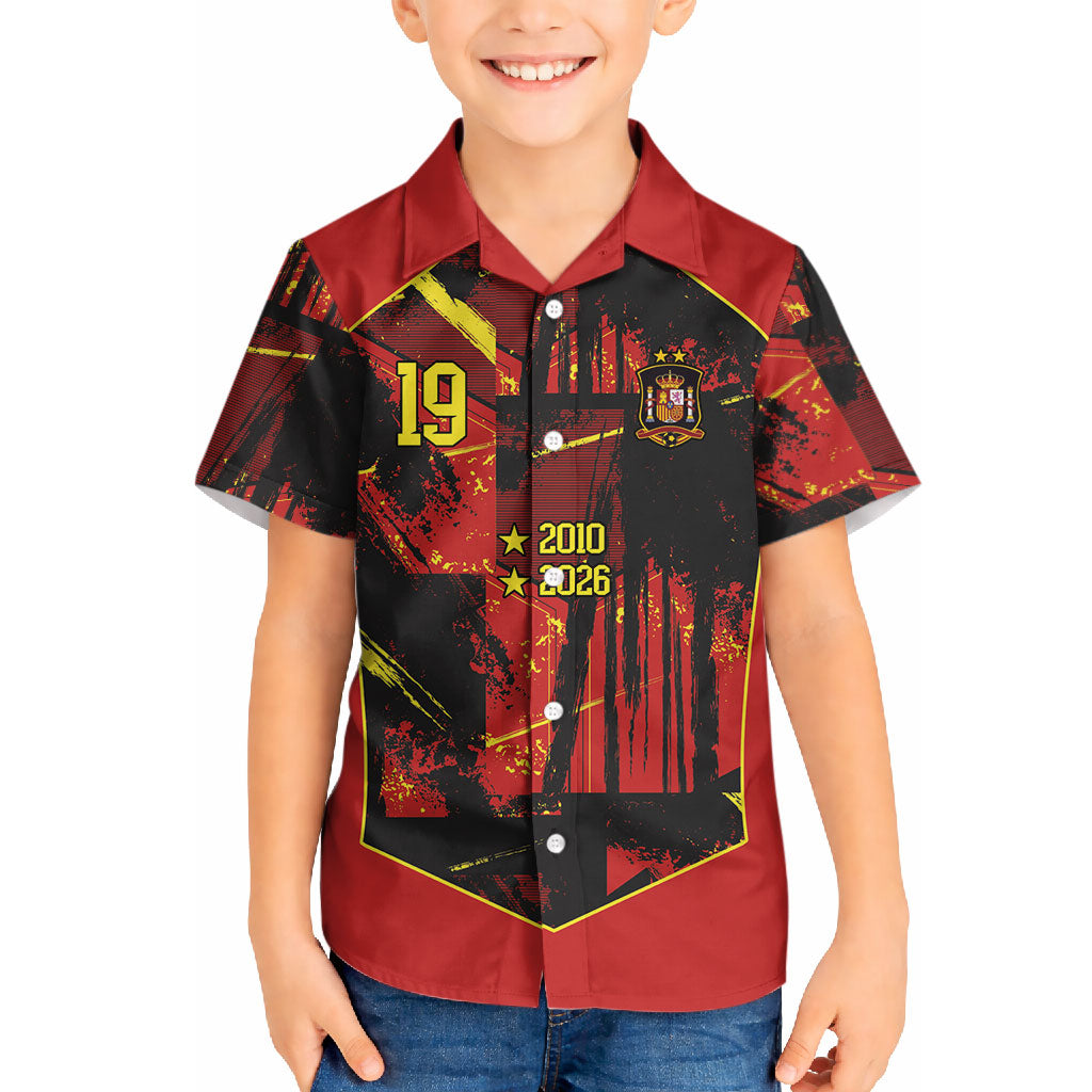 Spain Campeon del Mundo 2026 Custom Hawaiian Shirt Espana Second Star Retro Style
