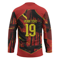 Spain Campeon del Mundo 2026 Custom Hockey Jersey Espana Second Star Retro Style