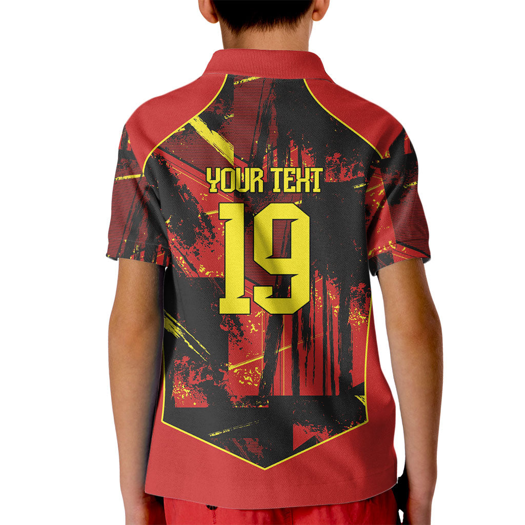 Spain Campeon del Mundo 2026 Custom Kid Polo Shirt Espana Second Star Retro Style