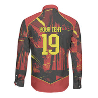 Spain Campeon del Mundo 2026 Custom Long Sleeve Button Shirt Espana Second Star Retro Style