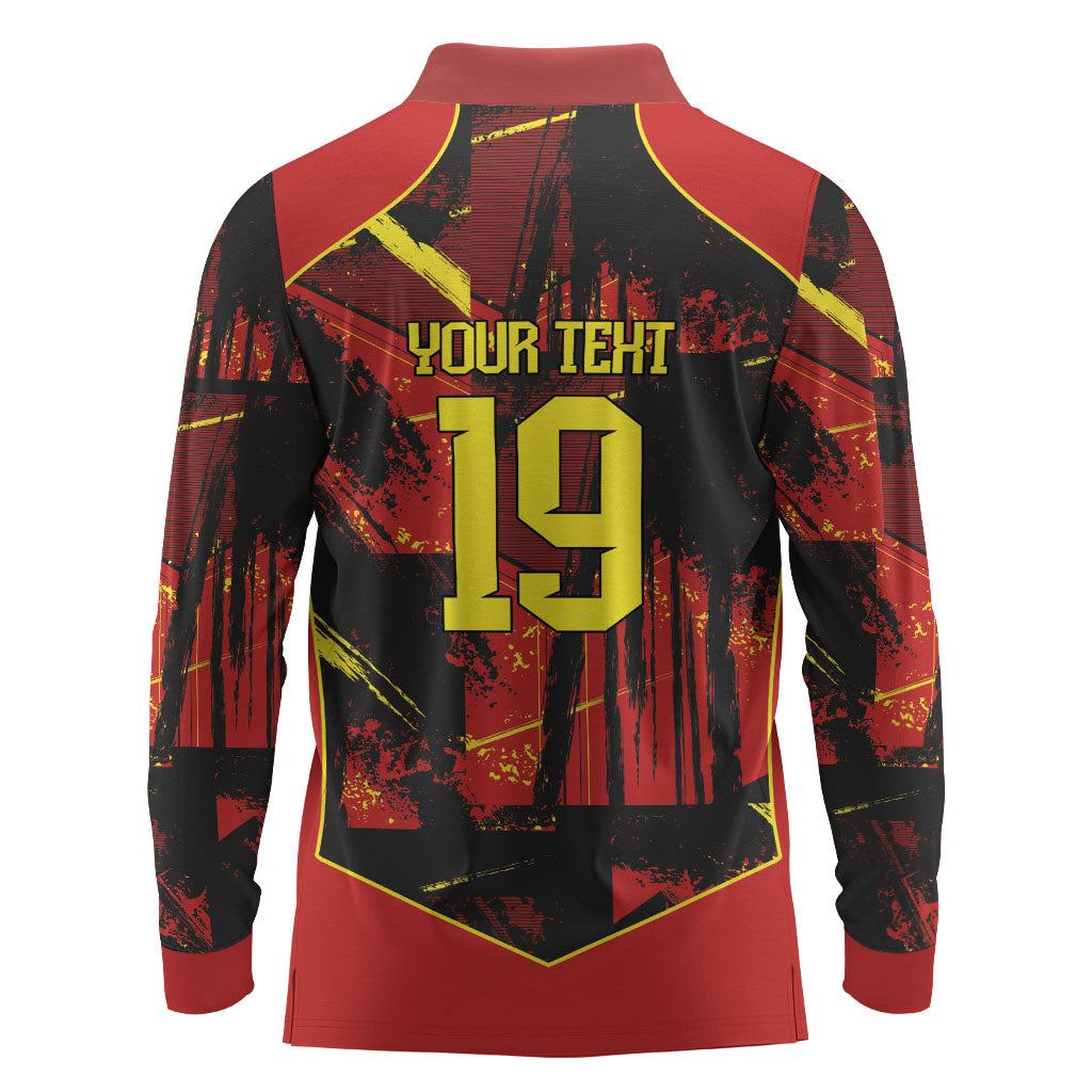 Spain Campeon del Mundo 2026 Custom Long Sleeve Polo Shirt Espana Second Star Retro Style