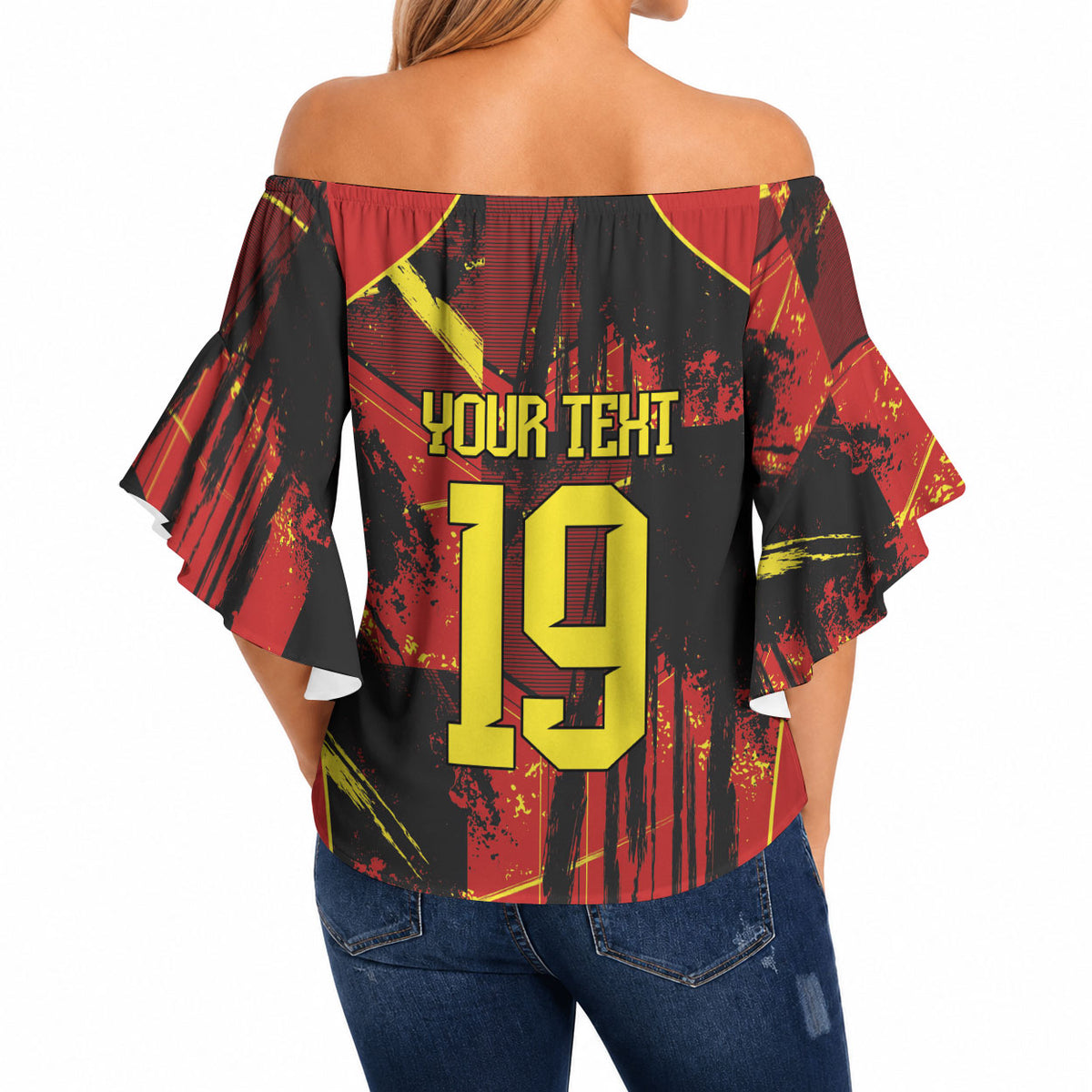 Spain Campeon del Mundo 2026 Custom Off Shoulder Wrap Waist Top Espana Second Star Retro Style