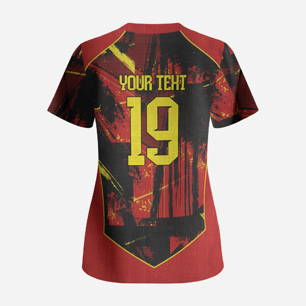 Spain Campeon del Mundo 2026 Custom Scrub Top Espana Second Star Retro Style