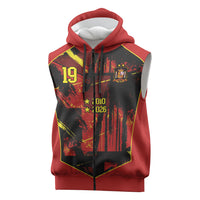 Spain Campeon del Mundo 2026 Custom Sleeveless Zip Hoodie Espana Second Star Retro Style
