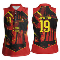 Spain Campeon del Mundo 2026 Custom Women Sleeveless Polo Shirt Espana Second Star Retro Style