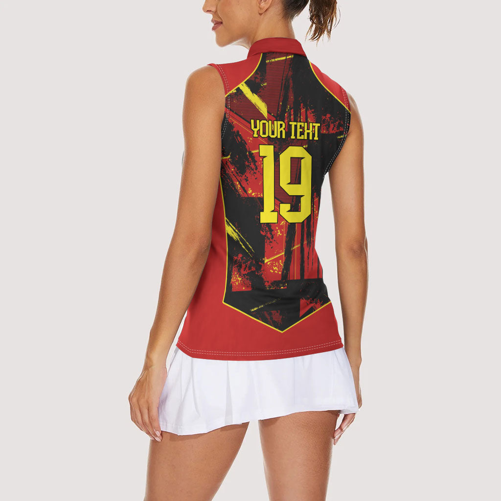 Spain Campeon del Mundo 2026 Custom Women Sleeveless Polo Shirt Espana Second Star Retro Style