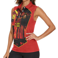 Spain Campeon del Mundo 2026 Custom Women Sleeveless Polo Shirt Espana Second Star Retro Style
