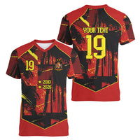 Spain Campeon del Mundo 2026 Custom Women V-Neck T-Shirt Espana Second Star Retro Style