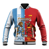 Argentina Spain World Final Football Personalized Baseball Jacket Un Idioma Dos Naciones Un Campeon
