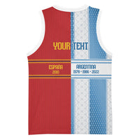 Argentina Spain World Final Football Personalized Basketball Jersey Un Idioma Dos Naciones Un Campeon