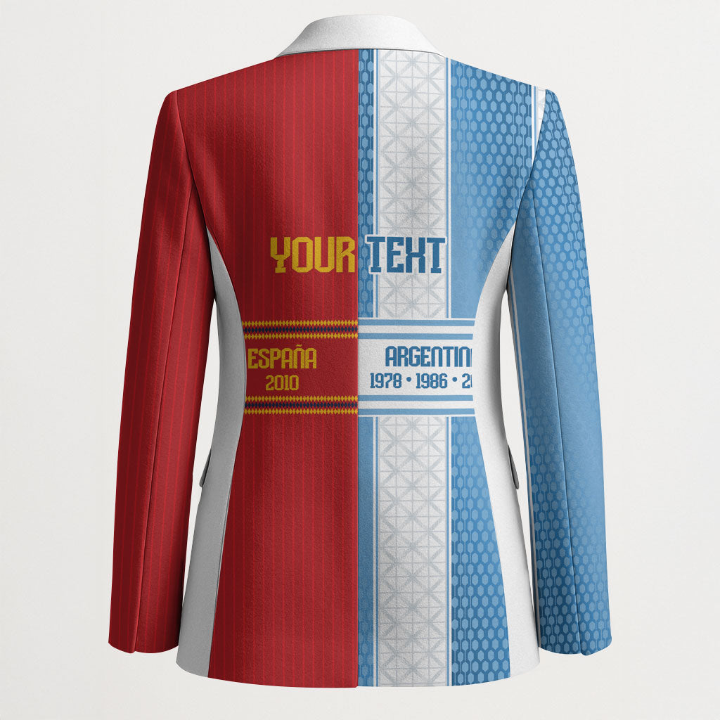 Argentina Spain World Final Football Personalized Blazer Un Idioma Dos Naciones Un Campeon