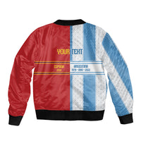 Argentina Spain World Final Football Personalized Bomber Jacket Un Idioma Dos Naciones Un Campeon