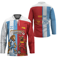 Argentina Spain World Final Football Personalized Hockey Jersey Un Idioma Dos Naciones Un Campeon