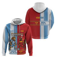 Argentina Spain World Final Football Personalized Hoodie Un Idioma Dos Naciones Un Campeon