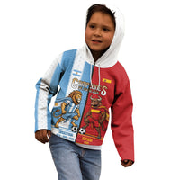 Argentina Spain World Final Football Personalized Kid Hoodie Un Idioma Dos Naciones Un Campeon