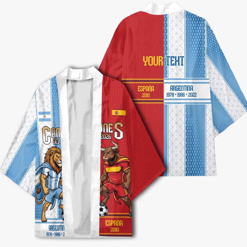 Argentina Spain World Final Football Personalized Kimono Un Idioma Dos Naciones Un Campeon