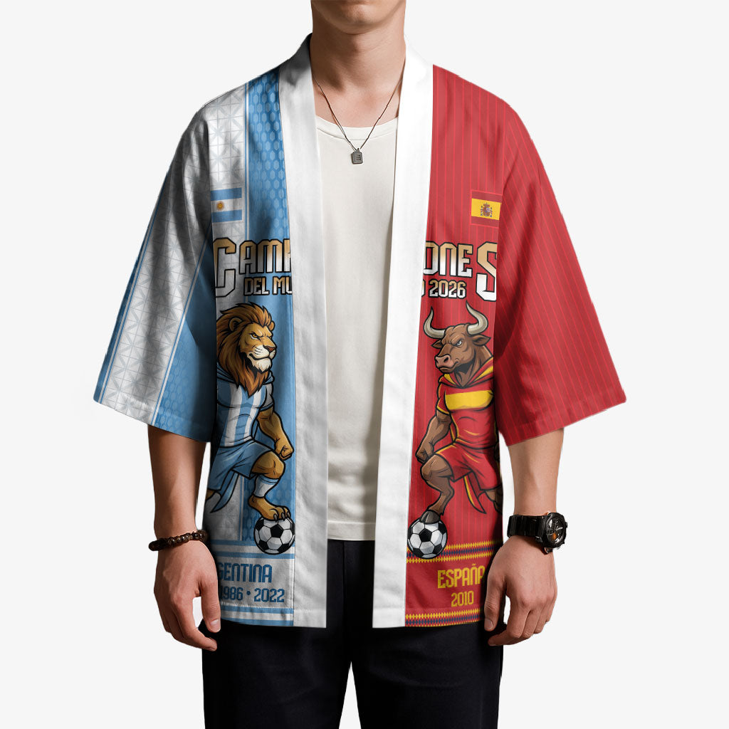 Argentina Spain World Final Football Personalized Kimono Un Idioma Dos Naciones Un Campeon