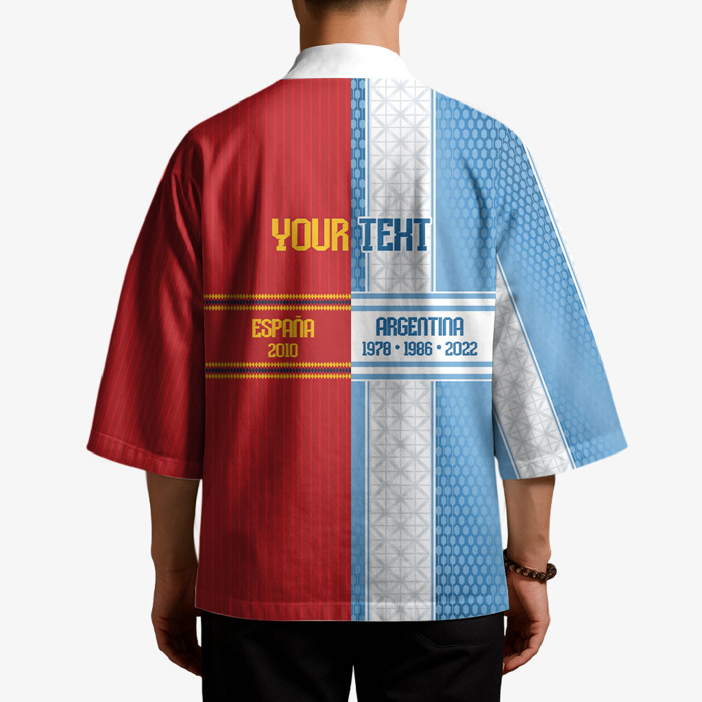Argentina Spain World Final Football Personalized Kimono Un Idioma Dos Naciones Un Campeon