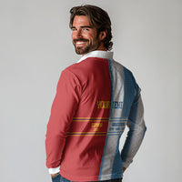 Argentina Spain World Final Football Personalized Long Sleeve Polo Shirt Un Idioma Dos Naciones Un Campeon