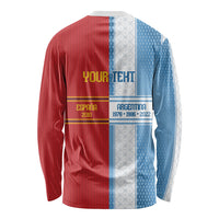 Argentina Spain World Final Football Personalized Long Sleeve Shirt Un Idioma Dos Naciones Un Campeon