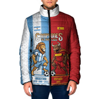 Argentina Spain World Final Football Personalized Padded Jacket Un Idioma Dos Naciones Un Campeon