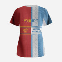 Argentina Spain World Final Football Personalized Scrub Top Un Idioma Dos Naciones Un Campeon