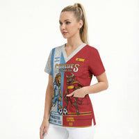 Argentina Spain World Final Football Personalized Scrub Top Un Idioma Dos Naciones Un Campeon