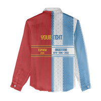 Argentina Spain World Final Football Personalized Women Casual Shirt Un Idioma Dos Naciones Un Campeon