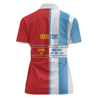 Argentina Spain World Final Football Personalized Women Polo Shirt Un Idioma Dos Naciones Un Campeon