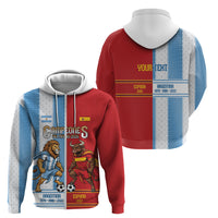 Argentina Spain World Final Football Personalized Zip Hoodie Un Idioma Dos Naciones Un Campeon