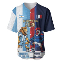 Argentina France World Final Football Personalized Baseball Jersey Two Nations Five Stars One Trophy