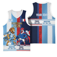 Argentina France World Final Football Personalized Basketball Jersey Two Nations Five Stars One Trophy