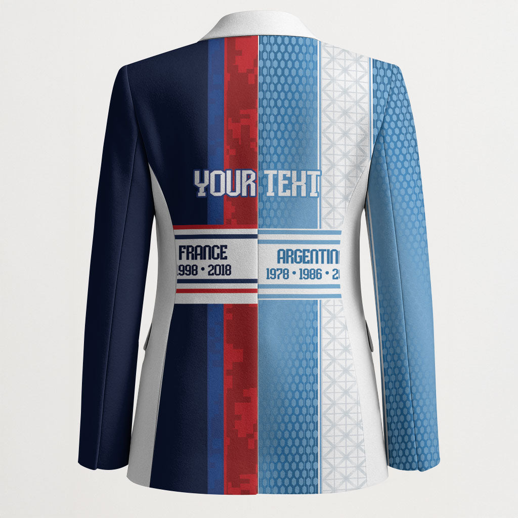 Argentina France World Final Football Personalized Blazer Two Nations Five Stars One Trophy