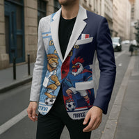 Argentina France World Final Football Personalized Blazer Two Nations Five Stars One Trophy